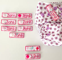 Load image into Gallery viewer, Name Tags for Cloth Nappies - EARTHY FLORAL

