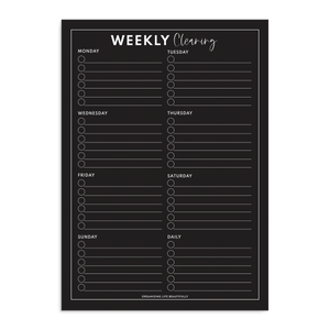 OLB l Magnet | Weekly Cleaning Planner - Black (A3)