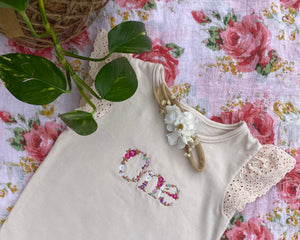 Floral ONE First Birthday outfit