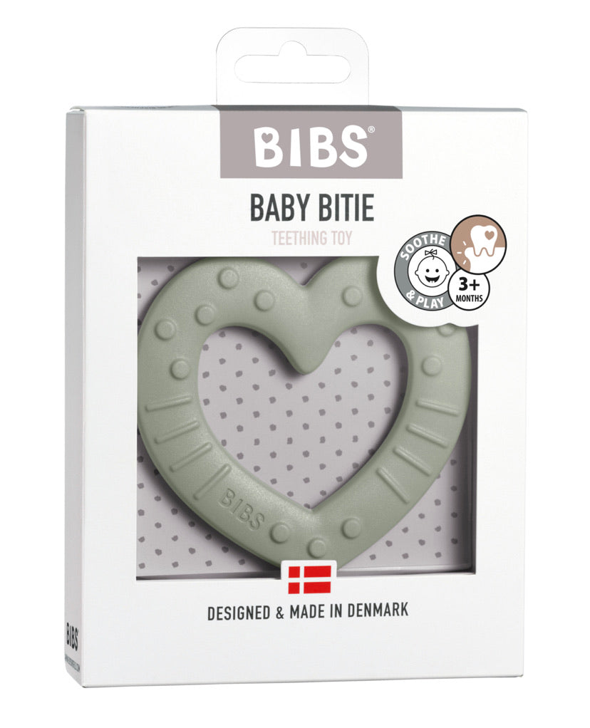 BIBS Baby Bite Teething Toy - Heart Sage