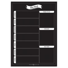 Load image into Gallery viewer, Magnet | Reusable Weekly Planner A3 - Classic Black
