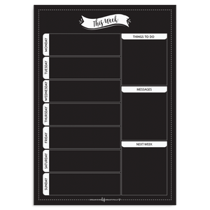 Magnet | Reusable Weekly Planner A3 - Classic Black