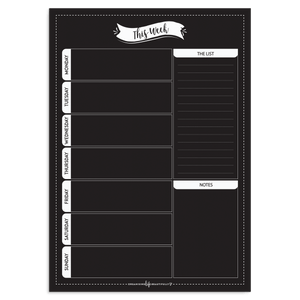 Magnet | Reusable Weekly Planner A3 - Classic Black