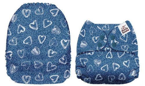 PREORDER - MAMA KOALA - Denim Hearts (Due April 2021) - Green Lily 
