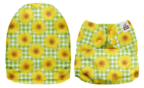 PREORDER - Mama Koala - Sunflower Check MINKY (Due April 2021) - Green Lily 