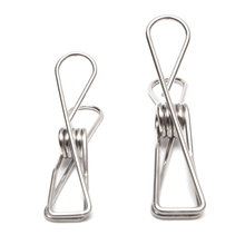 Load image into Gallery viewer, Twin Pack Stainless Steel Infinity Clothes Pegs 40 Regular &amp; 10 Large - Green Lily 
