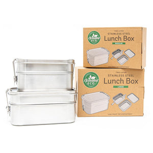 Stainless Steel Two Layer Lunchbox - Green Lily 