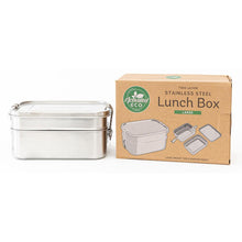 Load image into Gallery viewer, Stainless Steel Two Layer Lunchbox - Green Lily 
